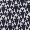 Jacquard di cotone schegge bianco nero blu rosso e rosa