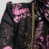 Chiffon velvet devoré nero e rosa