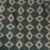 Jacquard cotone piccolo rombo verde e sabbia