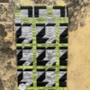 Jacquard pied de poule bianco verde mela e nero